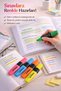 Set of 5 Vibrant Color Highlighters |   Water Based, 3 Tip Widths - 5