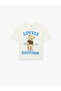 Teddy Bear Printed Ecru Girl's T-Shirt 6Skg10410Ak