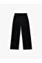 High Waist Cotton Buttoned Wide Leg Denim Trousers - Wide Leg Jeans - 5