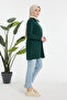 Half-Zip Green Tunic — Long Sleeve Relaxed Fit Casual Tunic - 3