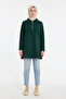 Half-Zip Green Tunic — Long Sleeve Relaxed Fit Casual Tunic - 4