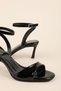 Women's Stiletto Heel U Elegant Single Strap Stiletto Shoes Mad.610 Black Patent Leather - 6