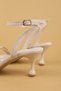 Women's Stiletto Heel U Elegant t Buckled Stiletto Shoes Art.607 Beige - 4
