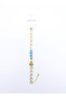 Steel Crab Figured Chain Bracelet with Turquoise Stones - 4
