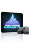 Celeste مانع للانزلاق لوحة ماوس مطاطية مخيطة V4 - 22X18 لوحة ماوس للألعاب