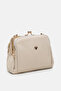 Women's Cream Clip-On Multi-Compartment Soft Leather Hand, Shoulder and Crossbody Bag - 5