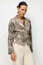 Leopard Patterned Crop Jacket - 2