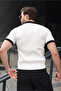 White Polo Collar Knitwear Men's T-Shirt E7471 - 4