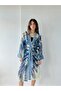 Design Palmera Wrap Kimono Women's Blue - 5