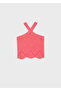 Girl's Crisscross Straps Blouse Coral 6024
