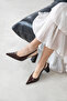 Vera Women's Patent Leather Heeled Shoes Brown - 4