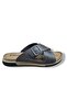 Faux Leather Cross Adjustable Buckled Comfortable Home and Outdoor Men's Slippers - 2
