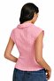 Women's Shirt Collar Button Wave Jacquard Slim Fit Tank Top - 3