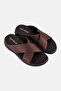 Men Slip On Arabic Sandals, Brown - 4