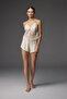 Lace Pcs Lace-Up Back Bustier Shorts Set Bm-1826 - 2