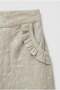 Girl's Cotton Piece Beige Embroidered Vest and Pants Set - 5