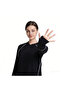 Modest Workout Top Women – Long Sleeve Loose Fit Tunic, Full Coverage (Black) - 4