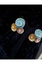 Stainless Steel Special Design Mine Engraved Multi Color Women Earring - 4