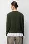 7025 Women's Lace Detailed Soft Knitwear Cardigan Khaki - 5