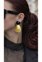 Midnight Eclipse Earrings-Gold-plated / Black - 2