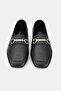 Women's Black Genuine Natural Leather 36-41 Number Buckle Ballet - 4