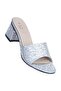 Byn Ayışığı By21 Silver Glittery Women's 7cm Heels Slipper