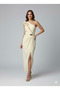 Beethoven Accessory Detail One-Shoulder Evening Dress 3649 - 3