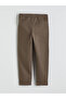 Green Slim Fit Boys' Trousers - 3
