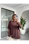 Women's Circular Neck Short Sleeve Da Lace Etayli Loose Cut Oversize T-Shirt Bluz Npr1000 - 2