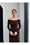 Asymmetric Collar Ruched Detail Maxi Dress - 4