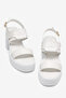 Women's White Comfortable Fit PU Sole Heels Sandals