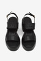 Women's Black Comfortable Fit PU Sole Heels Sandals - 3