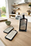 4-Piece Silicone Strappy Stainless Steel Grater - Garlic Grater with Lid and Measured Transparent Container 800 ml - 3