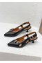 26104824Y Front Buckle Detail Genuine De Leather Rkasi Open 5cm İnc Stiletto Heel Ti̇letto Shoes Women - 2