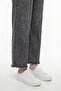 Women's Black Seasonal Elastic Waist Belt Piece Pipe Leg Trousers - 3