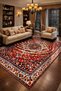 Mosso Green Theme Flower and Cheetah Figure Patterned Woven Base Modern Decorative Rug Mosso3259 - 2