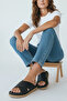 Genuine Leather Tam Orthopedic Sole Cross Design Daily Slipper - 2