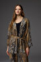 Viscose Patterned Dressing Gown, Athlete Pants, 3-Piece Set Bm-1849 - 2