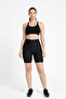 سروال قصير نسائي من قماش إنترلوك عالي الخصر مقاس كبير T يبرز انحناءات الجسم Biker Short Leggings - 5