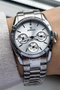Multifunctional Stylish Design Silver Color 5 Atm Waterproof Women's Wristwatch - 2