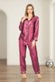 # Pajama Purple Satin Women's Pajama Set Comfortable Home Wear Daily and Dowry Wear Breathable Soft