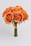 Artificial Flower Premium 7-Piece Viper Rose Bouquet 25 cm Orange - 3