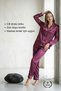 # Pajama Purple Satin Women's Pajama Set Comfortable Home Wear Daily and Dowry Wear Breathable Soft - 4
