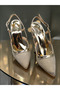 Women's Open Back Heeled Shoes . Glittery Heeled Shoes (9cm) - 7