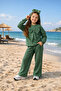 Girls' transitional top and bottom set, tracksuit set, super quality cotton fabric, full stretch fabric - 3