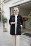 Buttoned Stone Detailed Denim Jacket - Black - 2