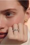 Adjustable Steel Ring with Zircon Stone - 3
