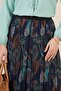 Mixed Pattern Elastic Waist Asymmetrical Cut Lined Tulle Skirt - Water Green - 4