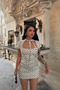 Polka Dot Pack Mini Dress with Scarf - 2
