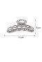 Silver Color Chain Detail Latch Clip – Modern and Strong Hold Hair Clip - 6